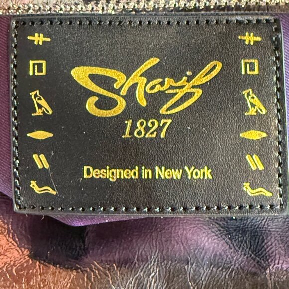 Sharif Leather & Calf Hair On SAMPLE Lion's Gate Satchel Shoulder Bag Like New - Picture 13 of 16